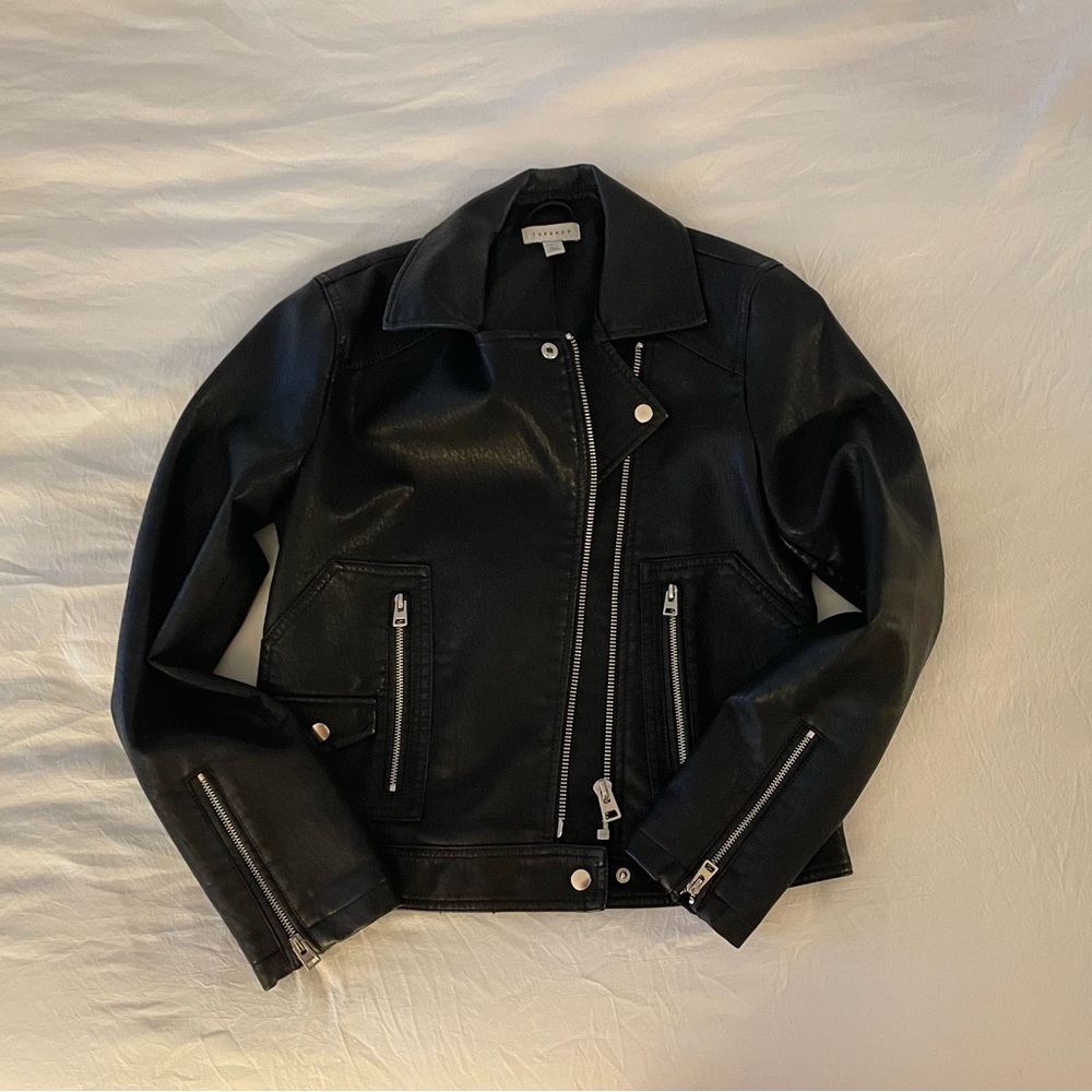 TopShop Faux Leather Moto Jacket
